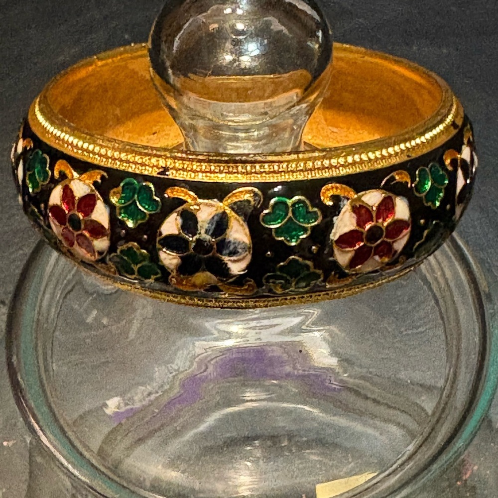 Vintage enamel wide bangle bracelet